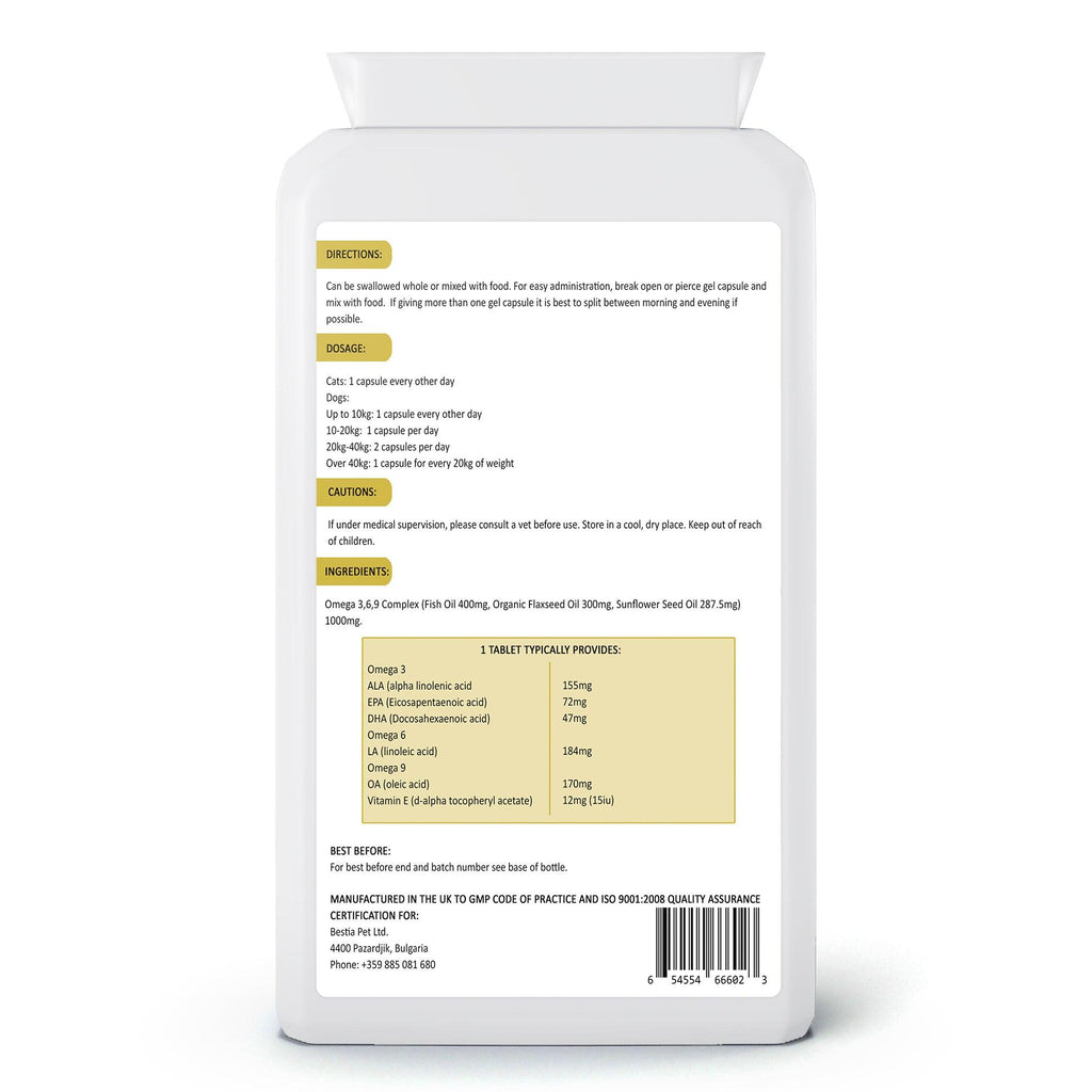 Bestia Dog Sport Omega 369 – Nahrungsergänzung für Hunde