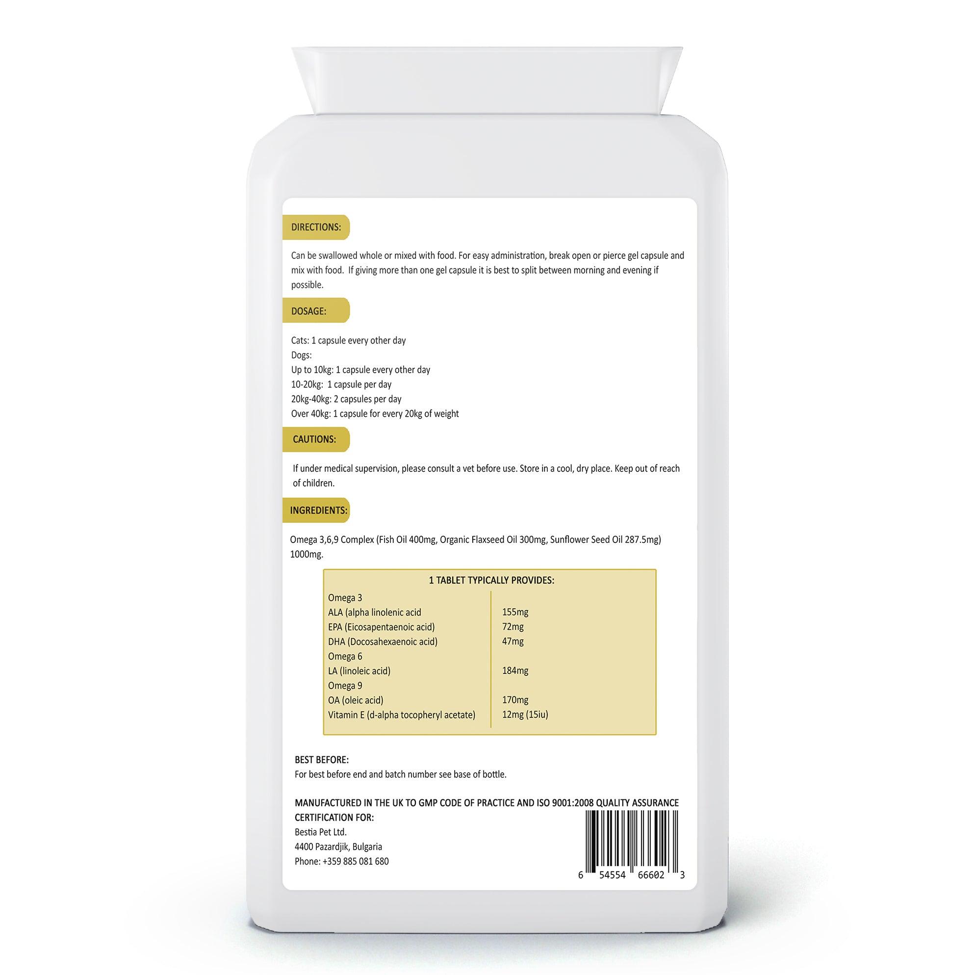 Bestia Dog Sport Omega 369 – Nahrungsergänzung für Hunde