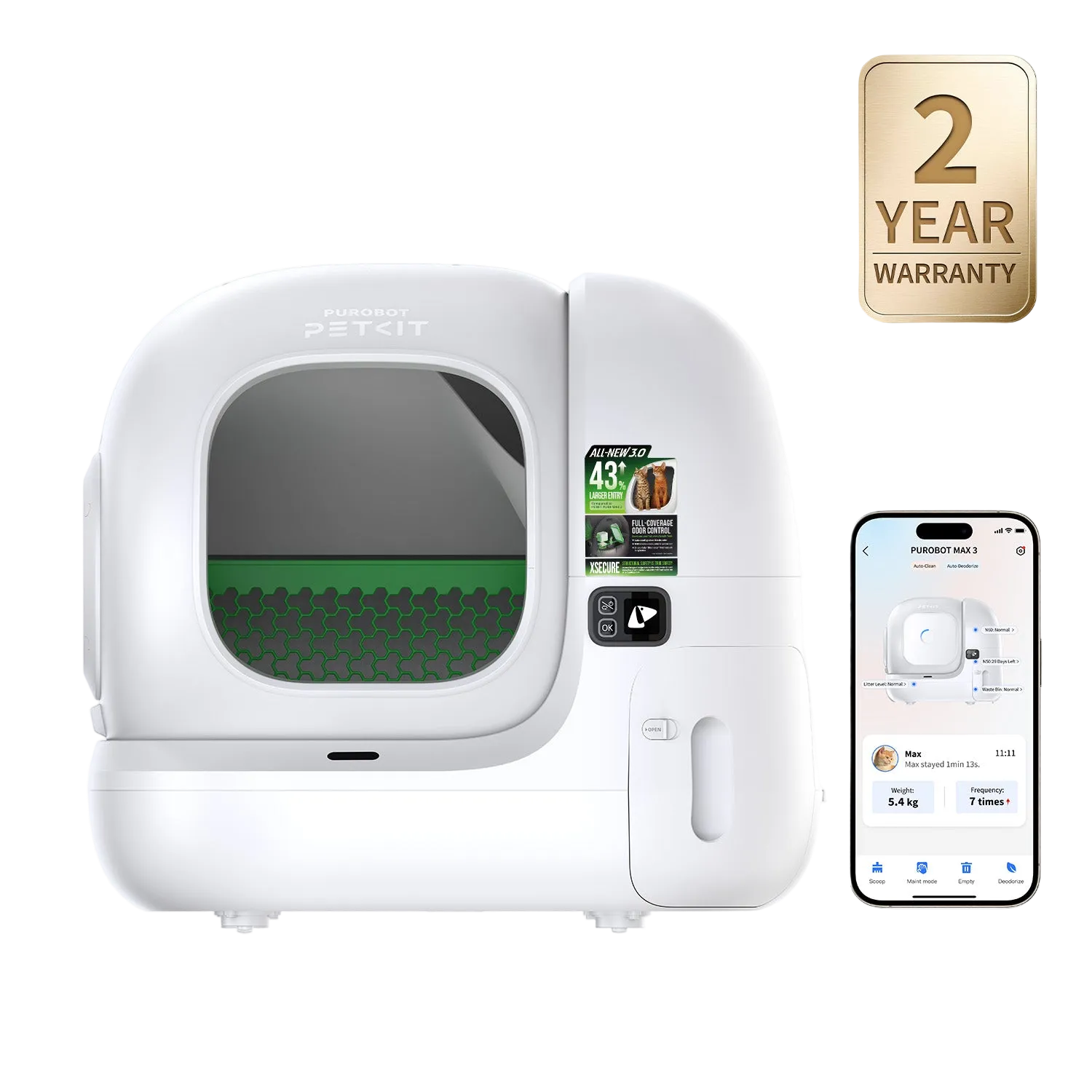 Purobot max 3 Automatic Cat Litter Box-0