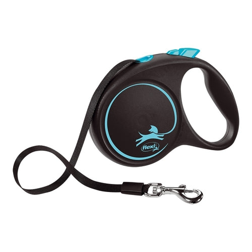 Flexi Hundeleine BLACK DESIGN 5 m Blau Größe M