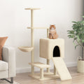 Vidaxl cat furniture with sisal scratching posts 130.5 cm cream-colored