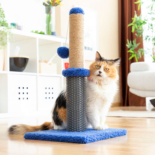 Kratz- und Massageständer mit Ball für Katzen