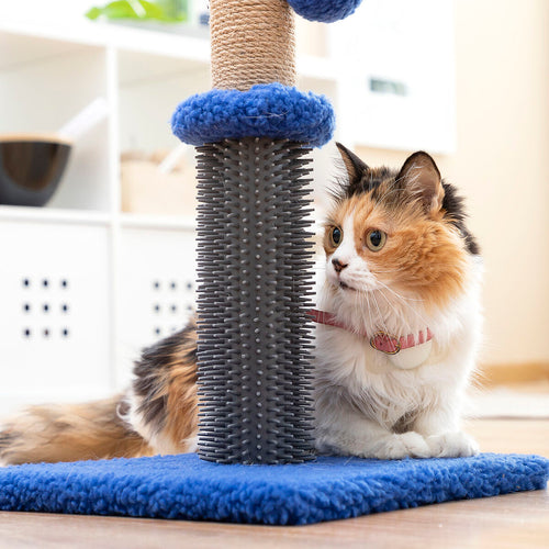 Kratz- und Massageständer mit Ball für Katzen