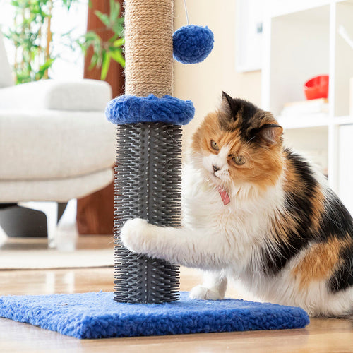 Kratz- und Massageständer mit Ball für Katzen