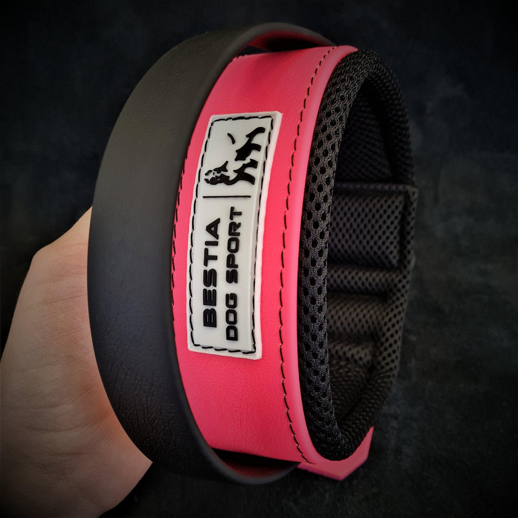 Bestia Dog Sport GripPro Handle Collar Neon Pink