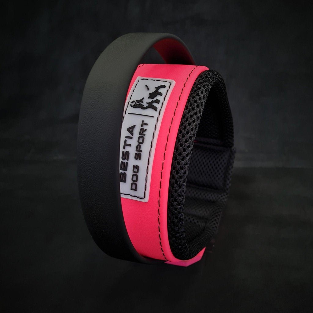 Bestia Dog Sport GripPro Handle Collar Neon Pink