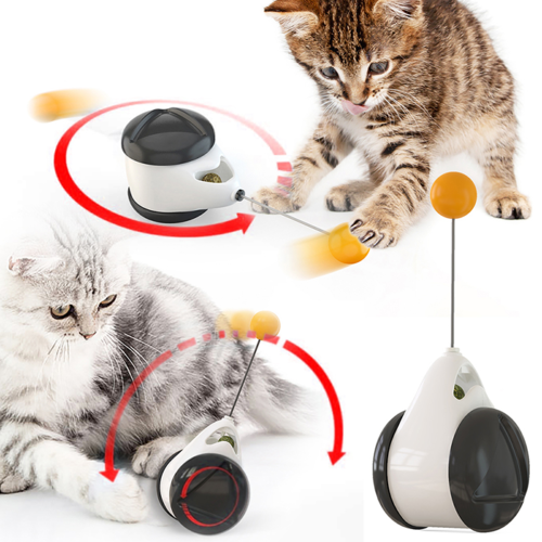 Kippspielzeug mit Ball für Katzen – Interaktives Tumbler Katzenspielzeug