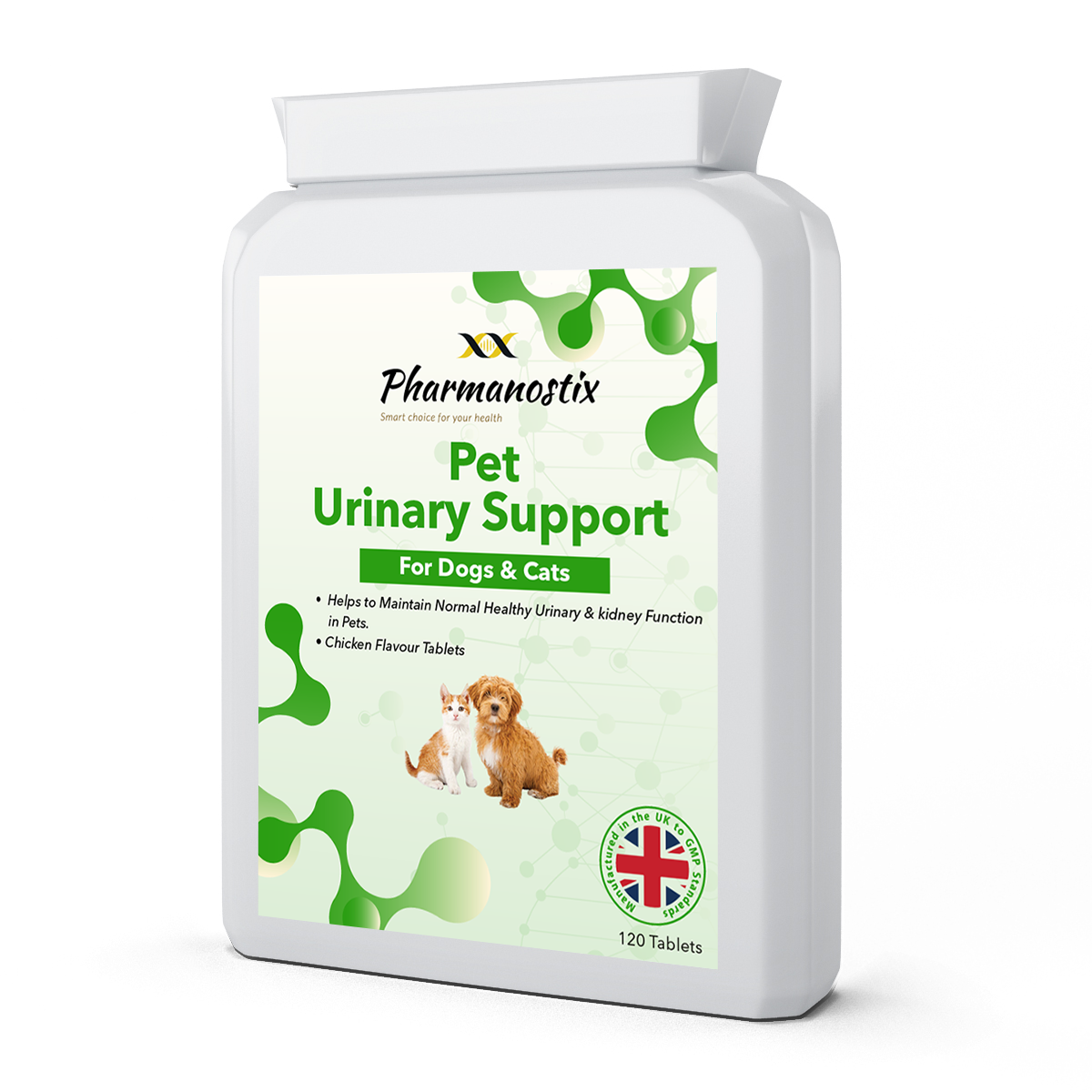Haustier-Harnwegs-Unterstützung 120 Tabletten – Pharmanostix