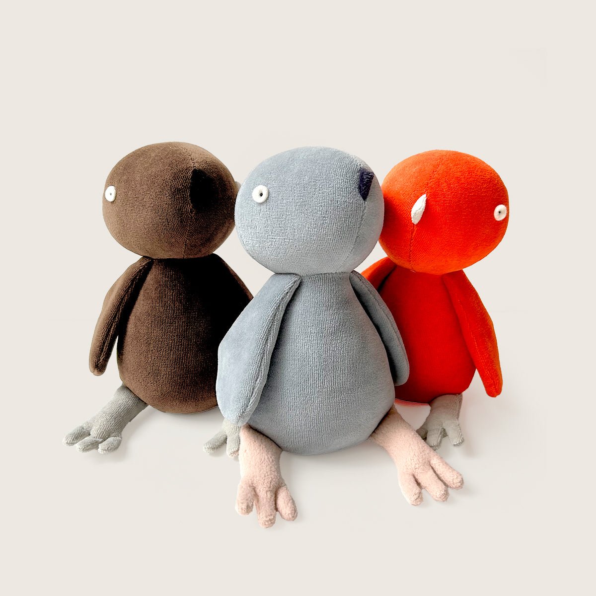3er-Set Plüschtiere Vögel – ADADA Made in EU