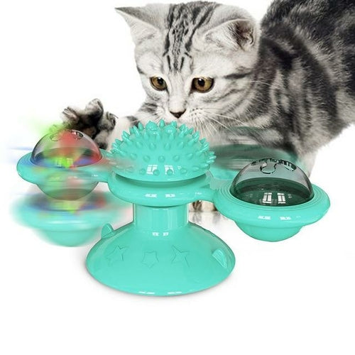 LED Spielbälle für Katzen – Leuchtendes Katzenspielzeug mit Saugnapf